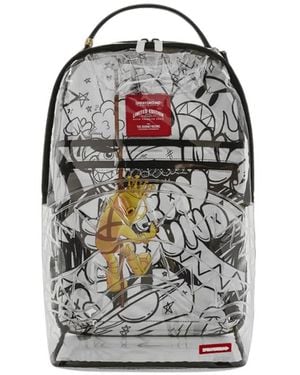 Sprayground Astromane Sky Writer Clear Backpack - White