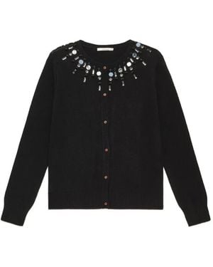 Maliparmi Cardigan Con Ricamo - Nero