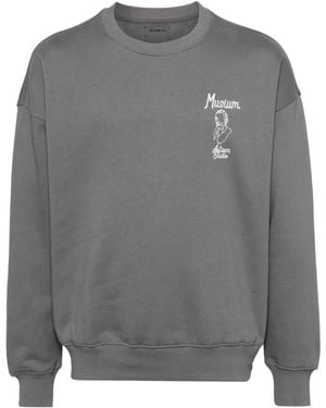 Musium Div. Bestickter Pullover - Grau