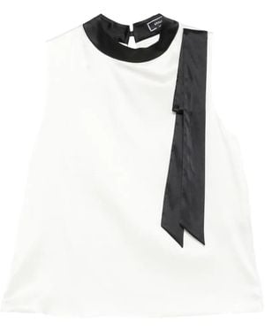 Styland Bow-Detail Sleeveless Blouse - Black
