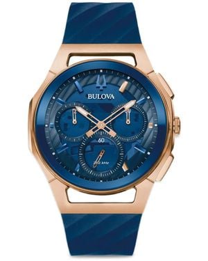 Bulova Curv 44Mm Watch - Blue