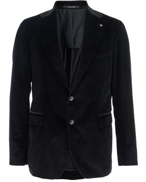 Tagliatore Notched-Lapel Single-Breasted Jacket - Black