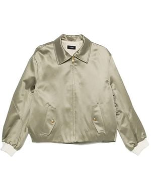 Willy Chavarria Opera Zip-Up Bomber Jacket - Natural