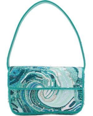 STAUD Beaded-wave shoulder bag - Azul