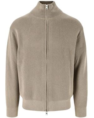 Closed Gerippter Cardigan Mit Reißverschluss - Grau