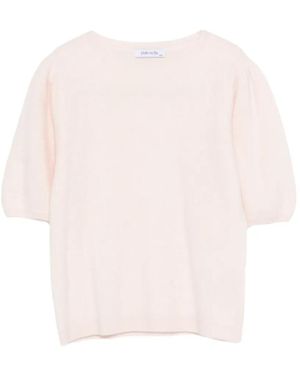 Philo-Sofie Cashmere Short-Sleeve Sweater - Pink