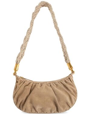 Balmain Ebane Braided-Strap Shoulder-Bag - White