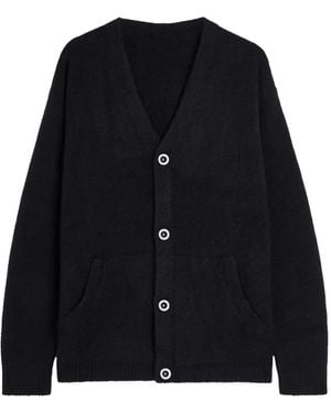 C.P. Company V-Neck Pocket Knit Cardigan - Black