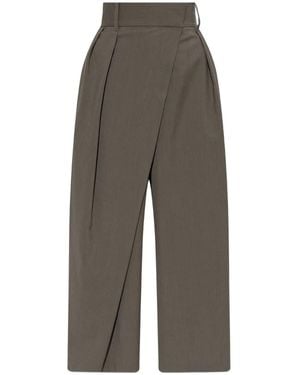 Loewe Hose im Wickelstil mit Falten - Grau