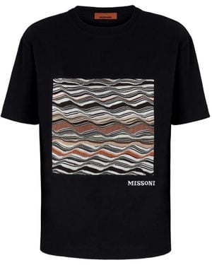 Missoni Wave-Pattern T-Shirt - Black