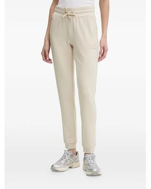 EA7 Logo-Embellished Pants - Natural