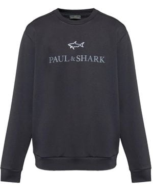 Paul & Shark Shark-Logo Cotton Sweatshirt - Blue