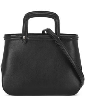 Rodo Structured Leather Tote Bag - Black