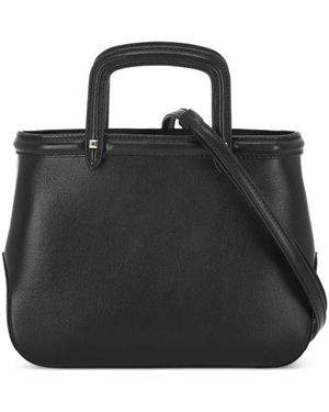 Rodo Handle Leather Tote Bag - Black