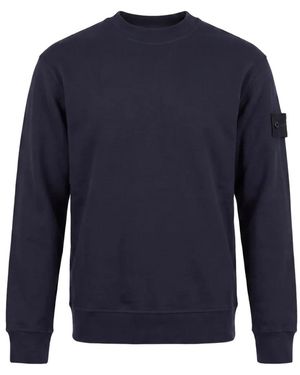 Stone Island Logo-Patch Sweatshirt - Blue