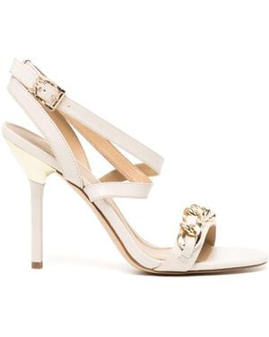 Michael Kors Asha 100mm チェーンリンク サンダル - ホワイト