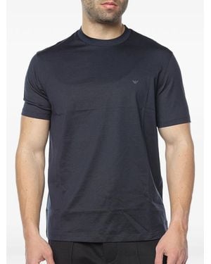 Emporio Armani Logo-Detail T-Shirt - Blue