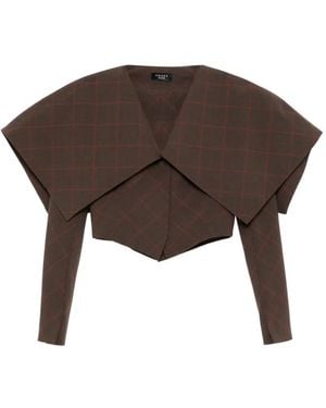 A.W.A.K.E. MODE Giacca Crop - Marrone