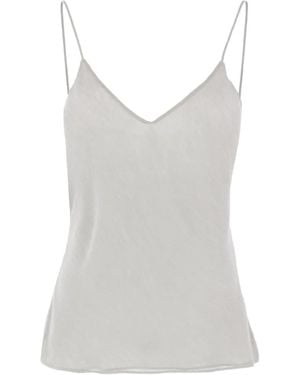 Alberta Ferretti V-Neck Top - Grey