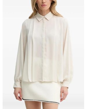 Bruuns Bazaar Pleated Shirt - White