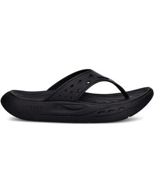 Oakley Studio Perforated Logo-Embossed Flip-Flops - White