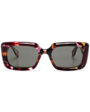 Gucci Rectangle-Frame Sunglasses - Brown