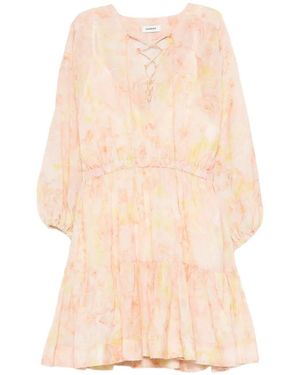 Sandro Provenza Floral Mini Dress - Natural