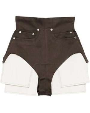 Rick Owens Dirt Cutoffs Pocket Shorts - Brown