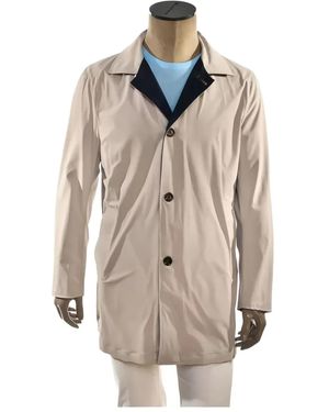Kiton Reversible Buttoned Coat - White