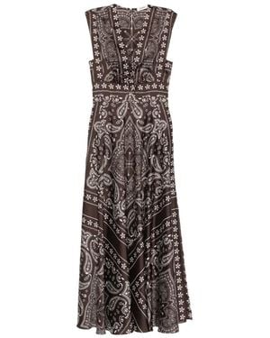 Sandro Midi-Jurk Met V-Hals - Wit