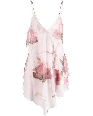 Blumarine Printed Silk Dress - Pink