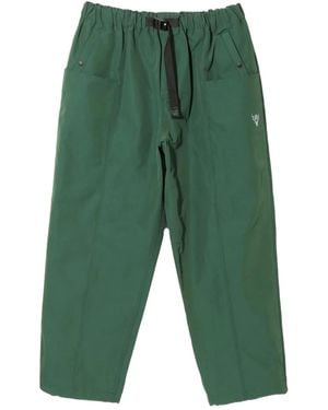 South2 West8 Belted grosgrain trousers - Verde
