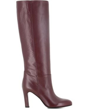 Roberto Del Carlo Leather Boots - Purple