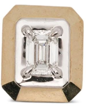Rainbow K Stud Diamond Earring - White