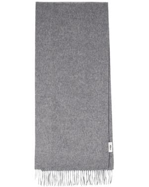 Altea Fringed-Edge Scarf - Grey