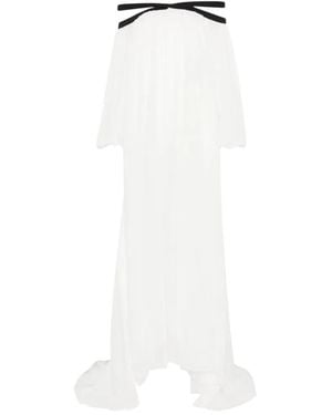 Tom Ford Black-detail Maxi Dress - White