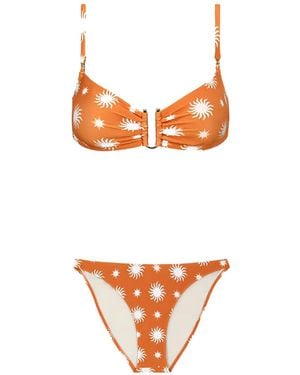DAZE DAYZ Soleil Sun-Print Bikini - Orange