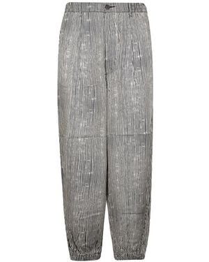 Emporio Armani パターン テーパードパンツ - グレー