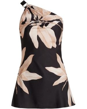 Hemant & Nandita Floral-Print Top - Black