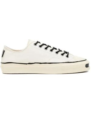 KAMIYA Logo-Patched Canvas Trainers - White