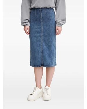 Benetton Denim Midi Skirt - Blue