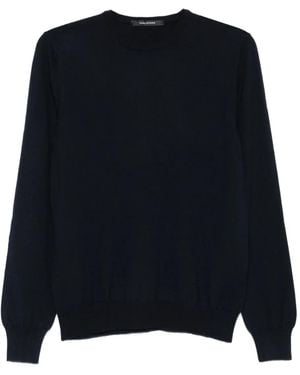 Tagliatore Crew-Neck Wool Sweater - Black