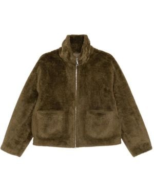 Betta Corradi Veste En Fourrure Artificielle À Empiècements - Green