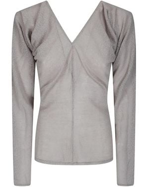 Our Legacy Cheer V-Neck Jumper - Grey