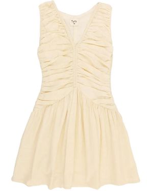 TACH Mistral Ruched Mini Dress - Natural