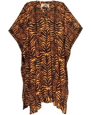 Ulla Johnson Kleid mit Tiger-Print - Braun
