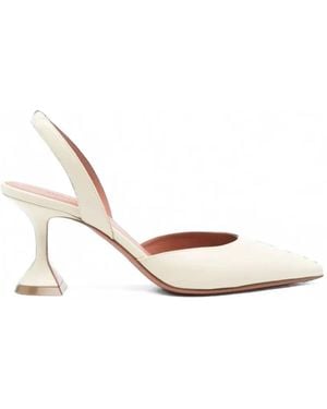 AMINA MUADDI Holly Slingback Court Shoes - White