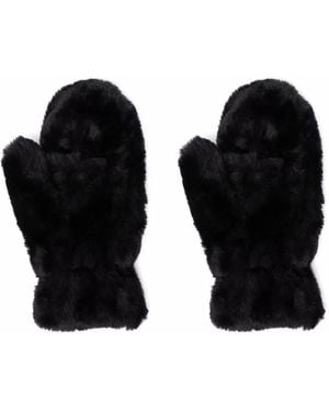 Apparis Fäustlinge Aus Kunstleder - Schwarz
