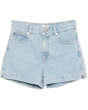 FRAME High-Waisted Denim Shorts - Blue