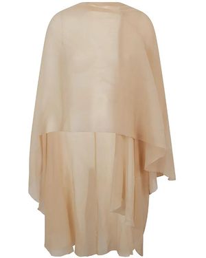Ermanno Scervino Cape Drapée À Effet De Transparence - Natural